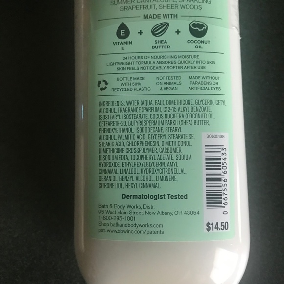 Bath & Body Works Pink Cucumber Melon 24 hr Moisture Body Lotion 8 fl oz/236 ml - Picture 9 of 15